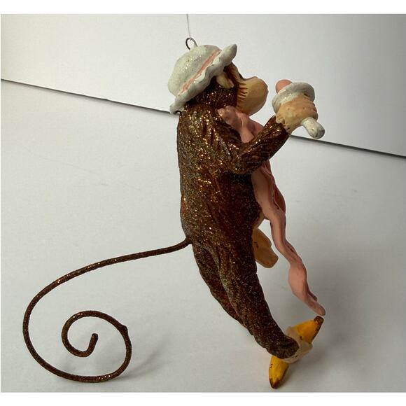 Baby's 1st Christmas Monkey Ornament Cutesy Kitsch - Picture 4 of 12